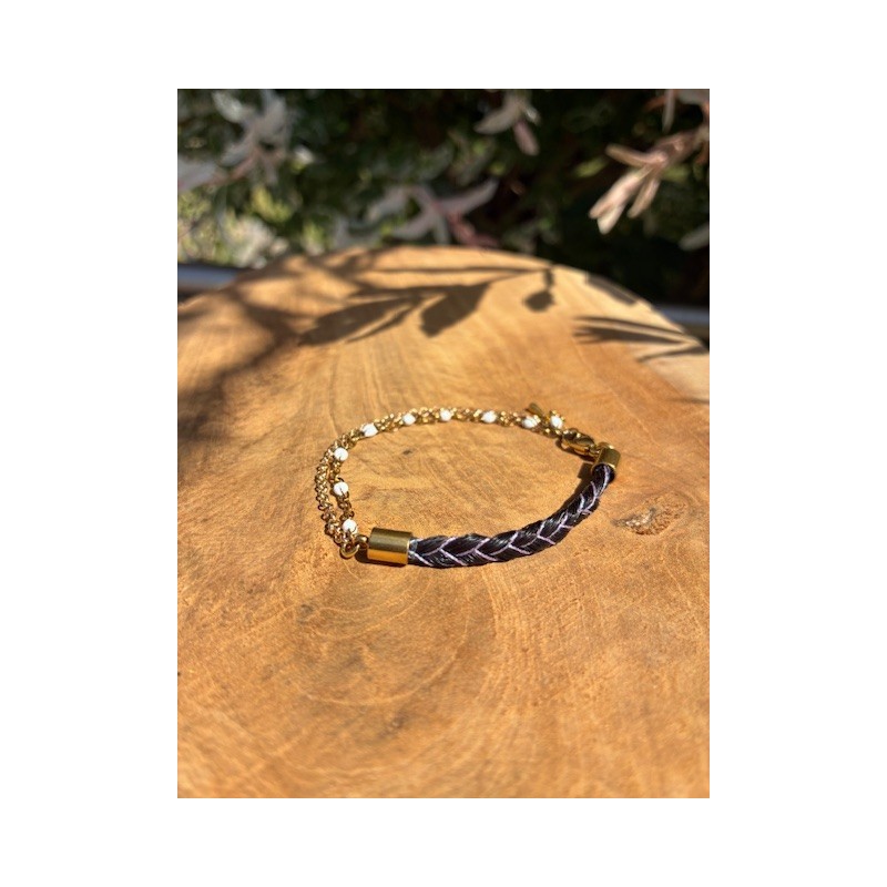 Bracelet "Kimba" en crin de cheval