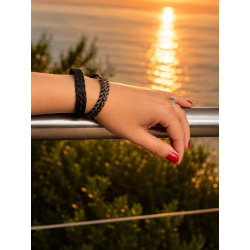 Bracelet en crins de cheval large