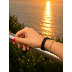 Bracelet en crins de cheval large
