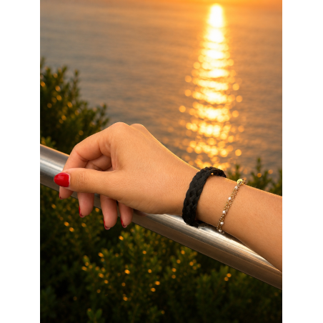 Bracelet en crins de cheval large
